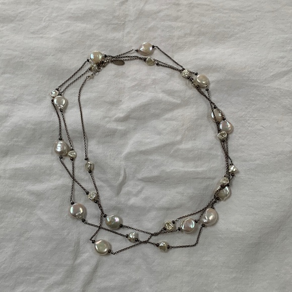 Kate McCullar Pearl and Silver Necklace - Picture 9 of 10